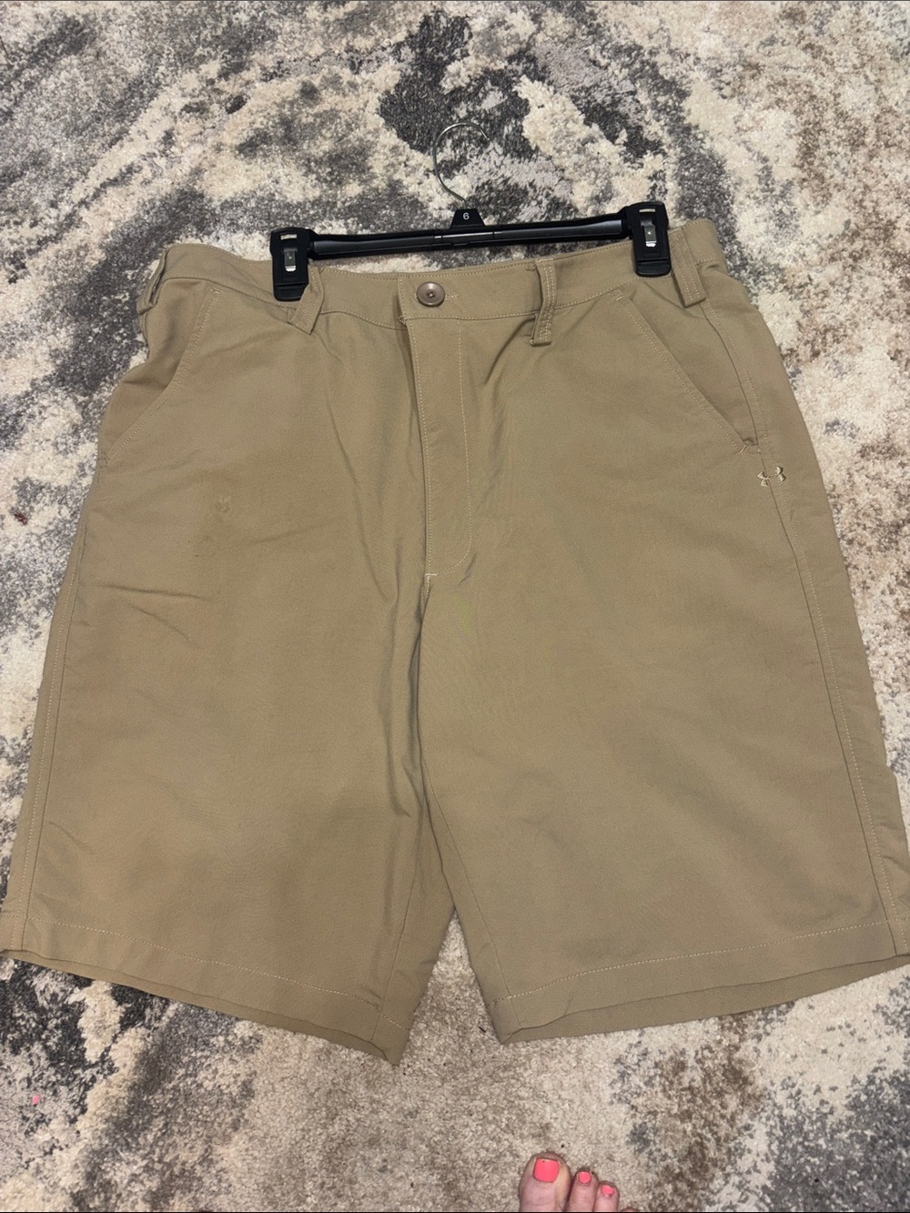 Under Armour Men's Tan Flat-Front Performance Shorts